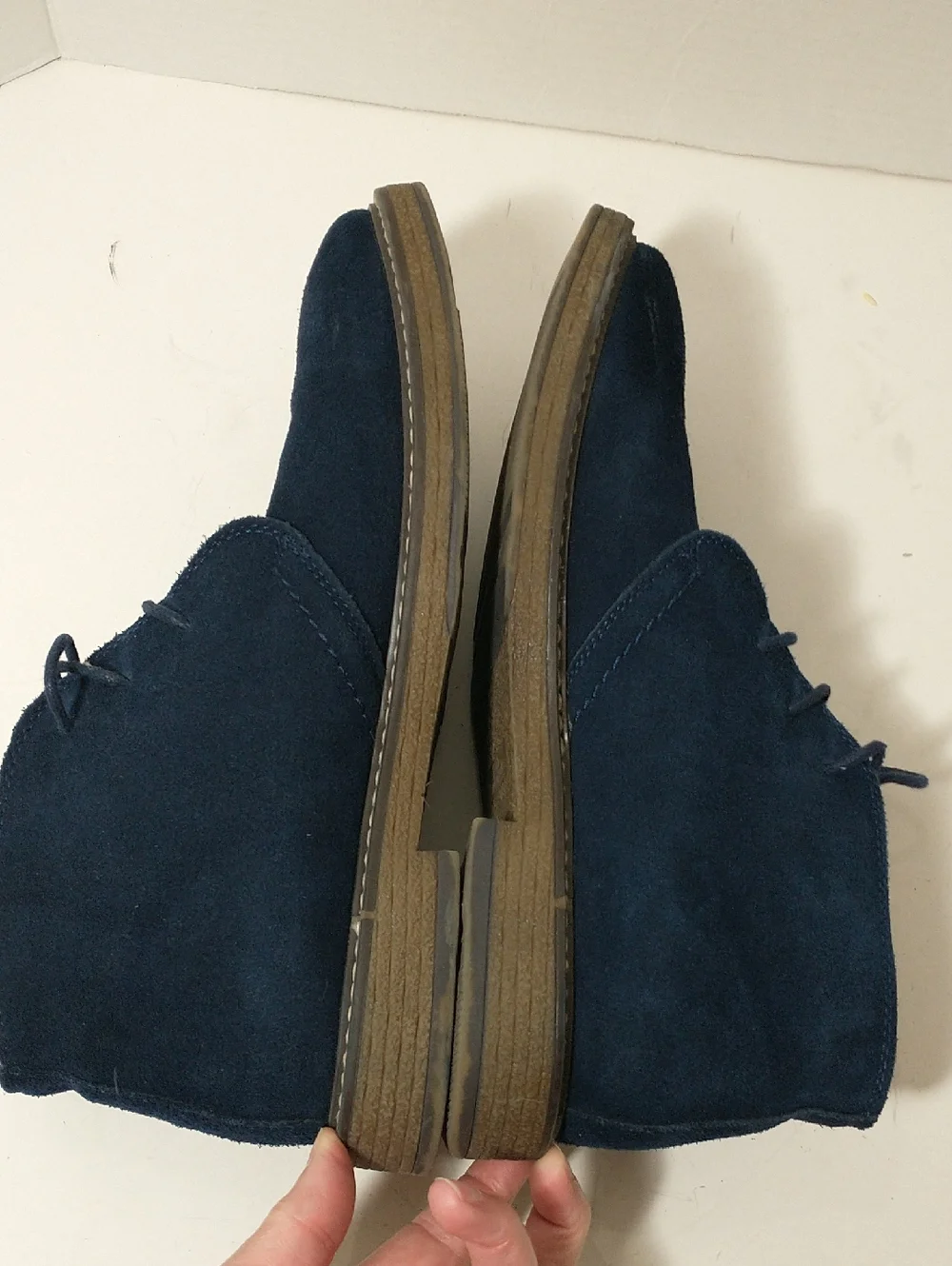 Joseph Abboud Travis Leather Chukka Boot,‎ Blue Suede, Men's Size 8.5